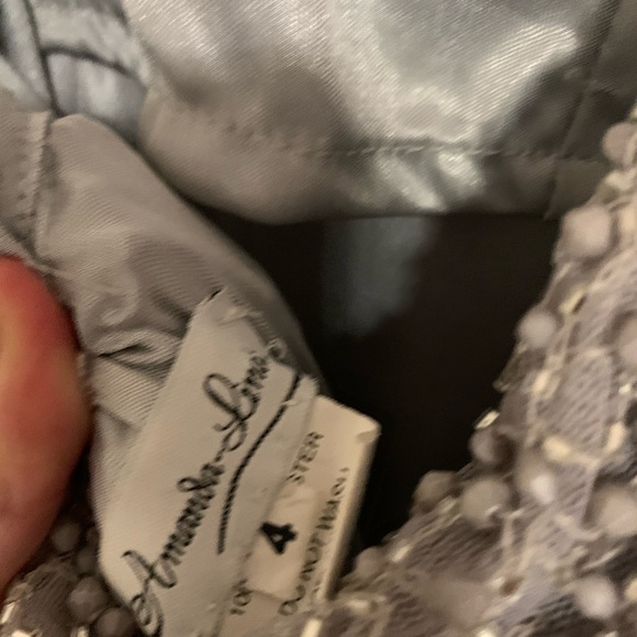 Stunning backless Amanda-Lina silver stone gown - Picture 4 of 5